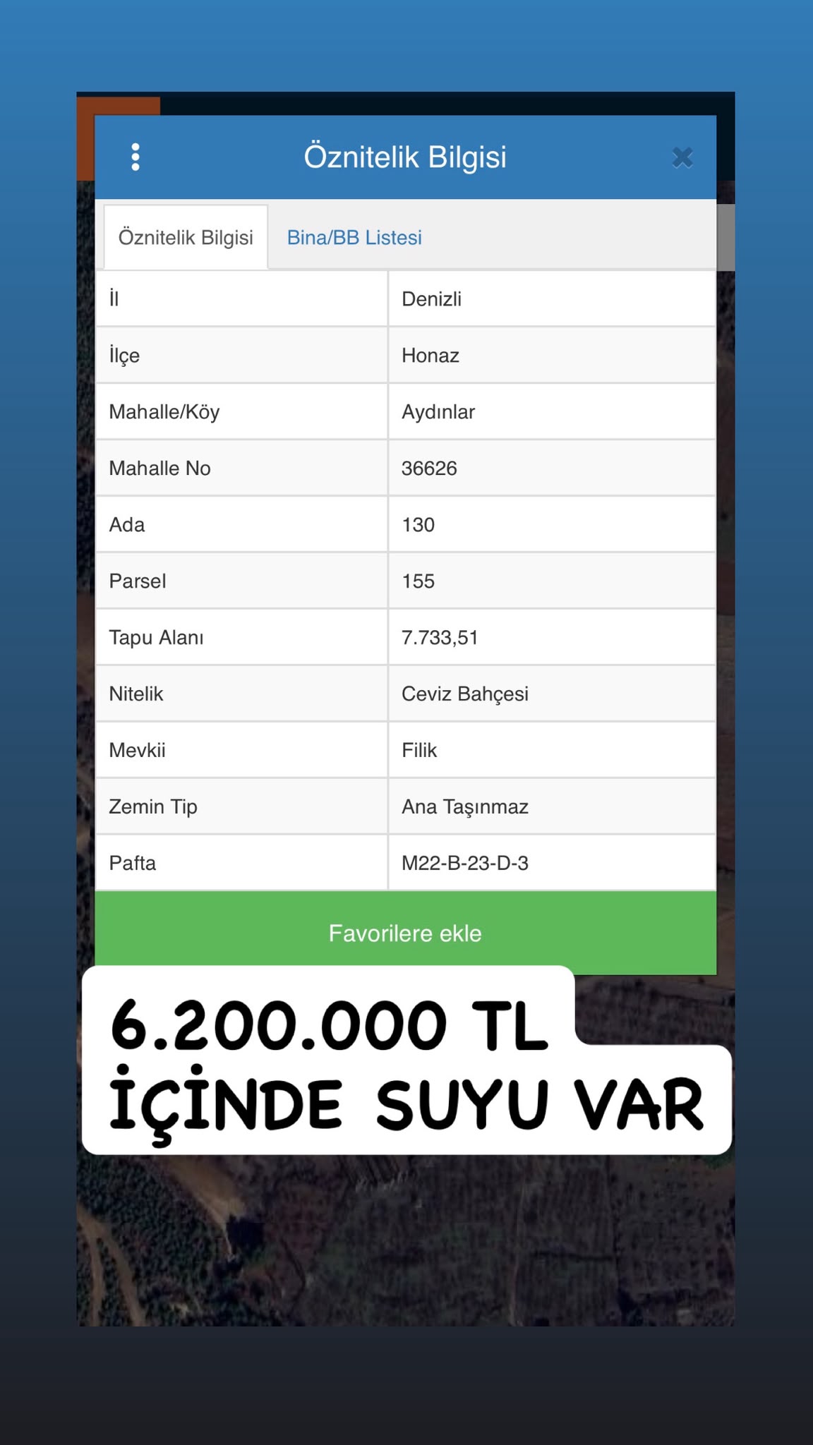 Honaz Aydınlar satılık ceviz bahçesi kapak görseli